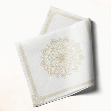 White Mandala: Napkins 18" X 18" - Pack Of 20