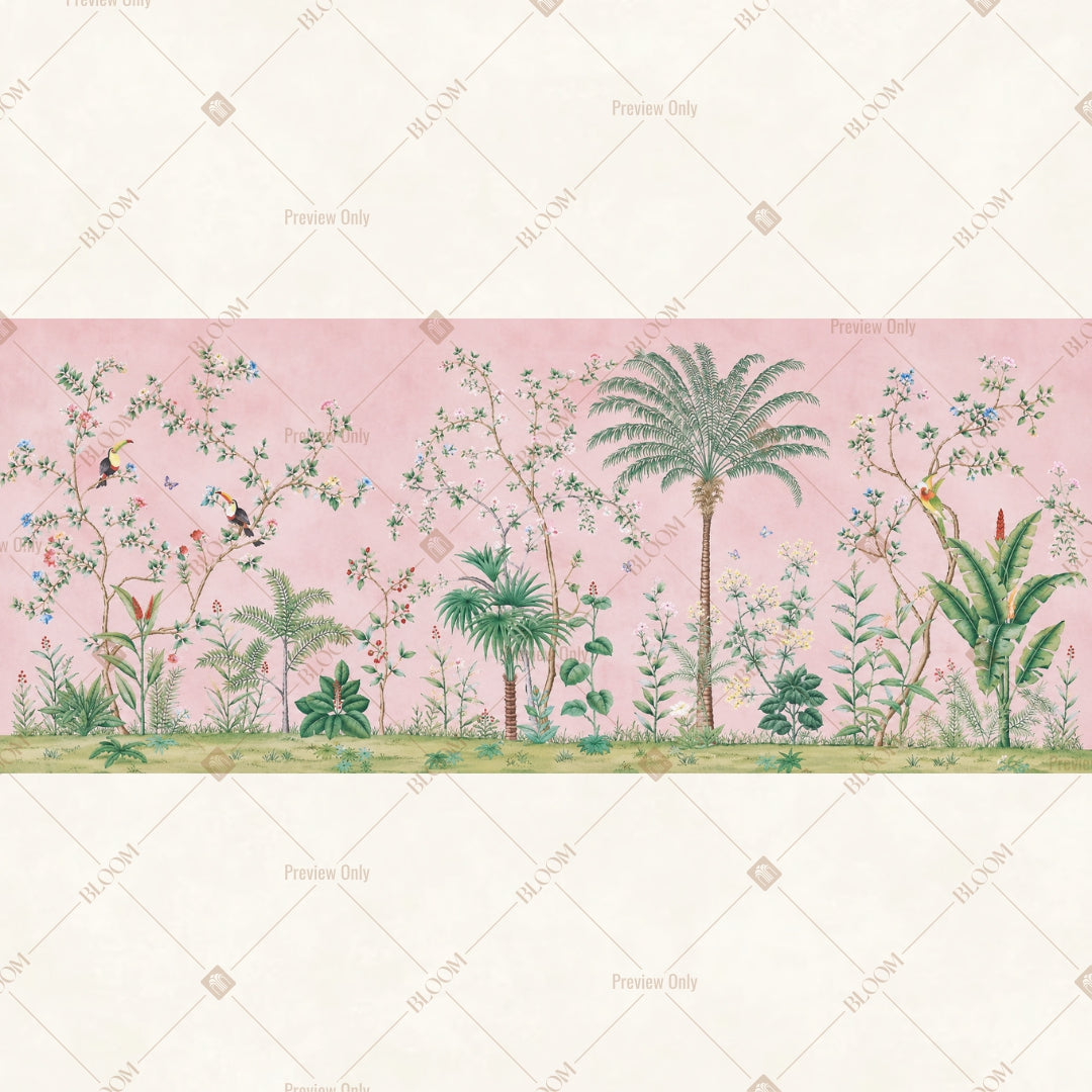 Blush Palm Garden Wide Backdrop