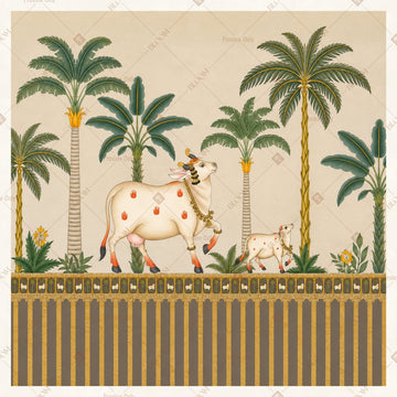 Desert Palm Oasis Square Backdrop
