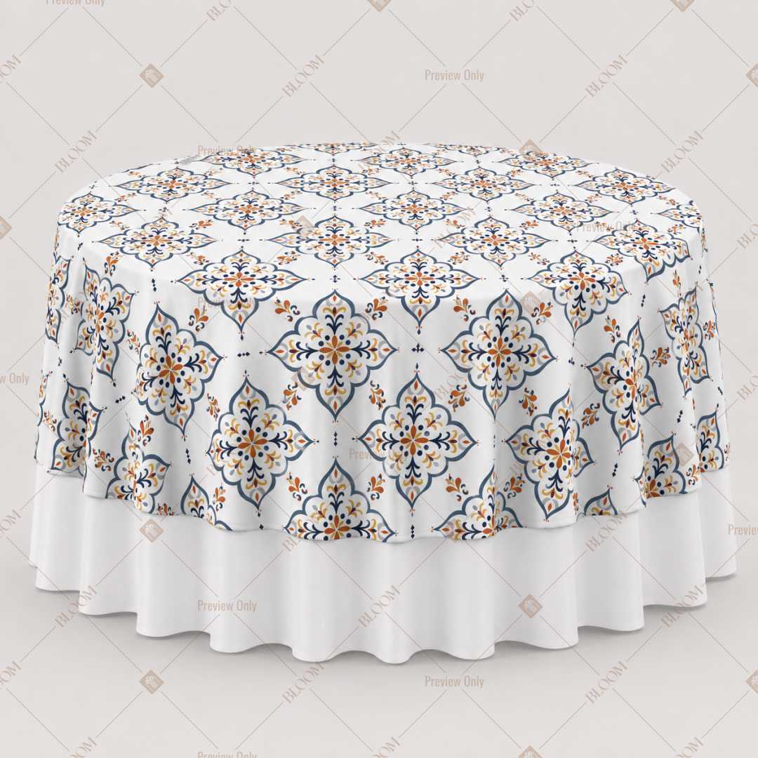 Neutral Floral Tile Table Overlay Pack of 6