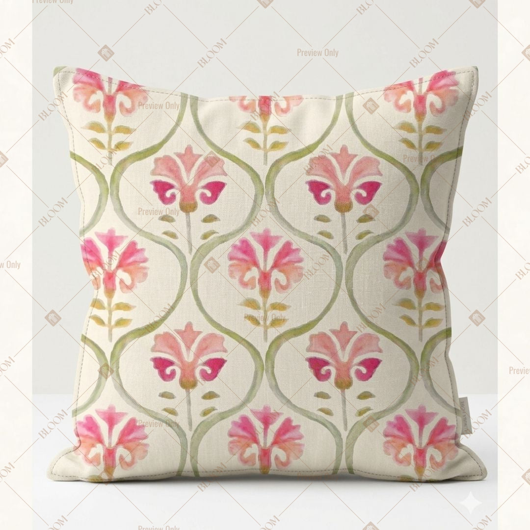 Pink Tulip Garden Cushion Cover Pack of 12