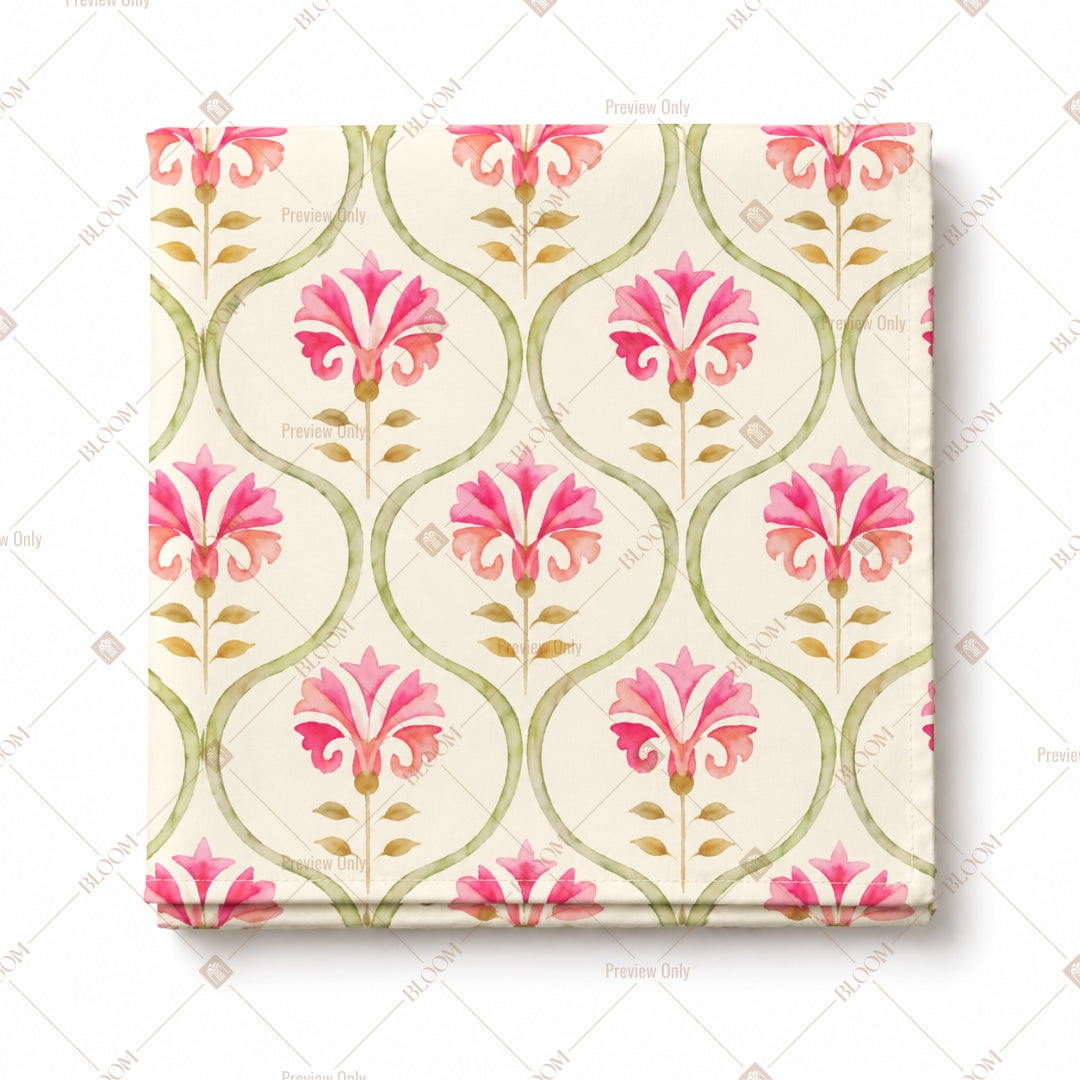 Traditional Tulip Motif Pattern Design