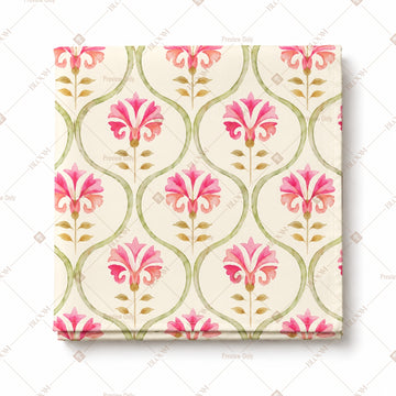 Traditional Tulip Motif Pattern Design
