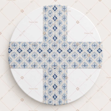 Blue Floral Trellis Table Runner Pack Of 12