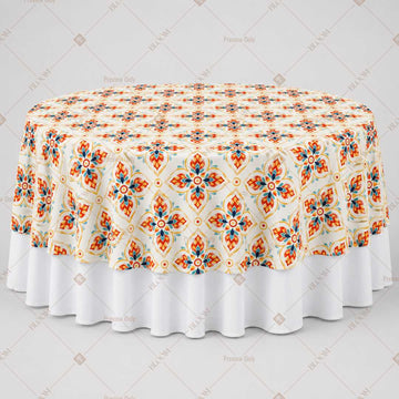 Terracotta Geometric Floral Table Overlay Pack of 6
