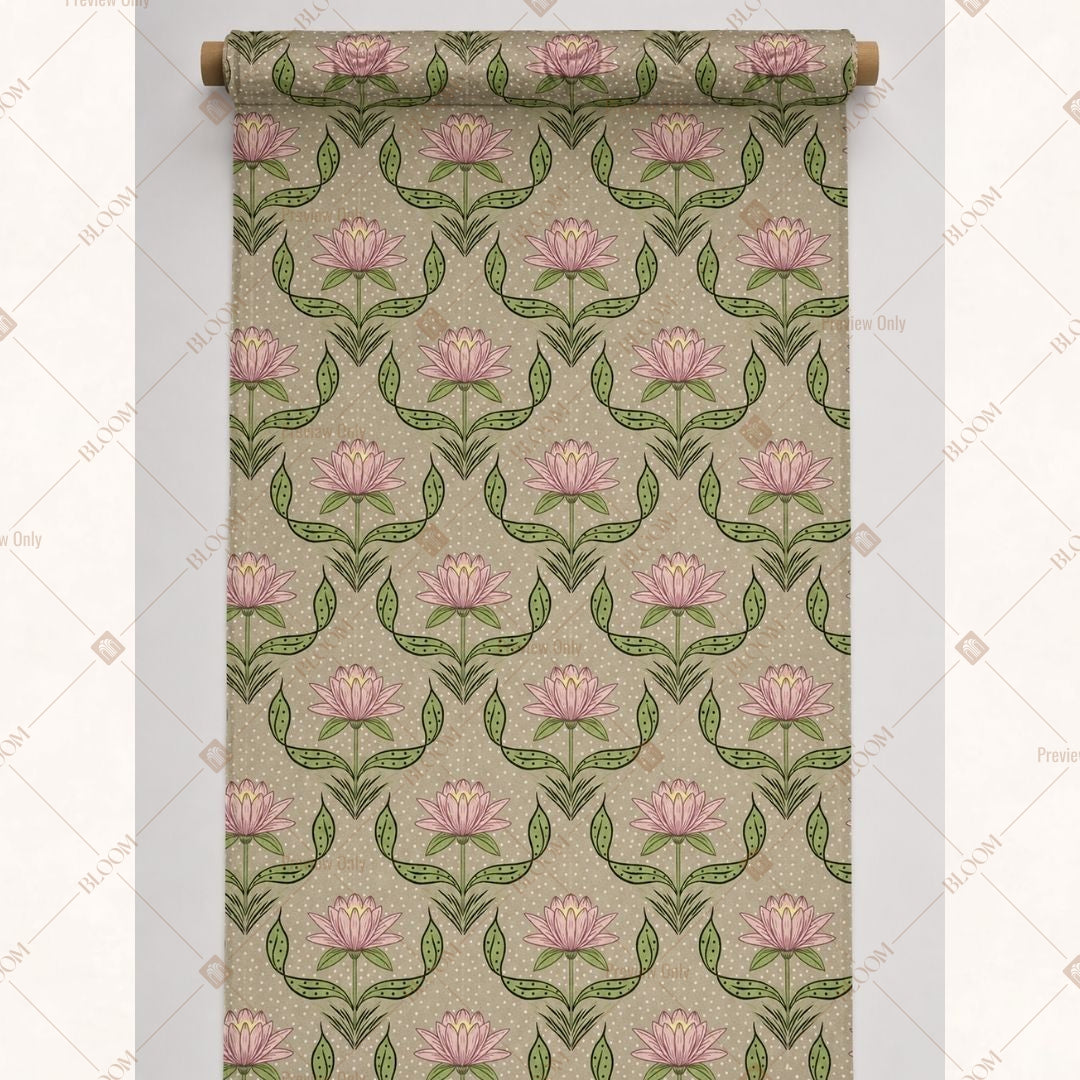 Sage Botanical Fabric Roll Pack of 25