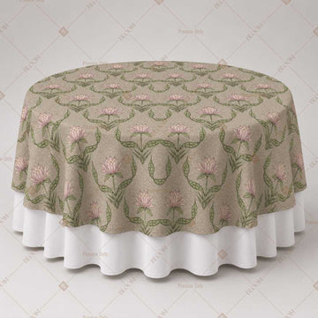 Sage Scallop Floral Table Overlay Pack of 6