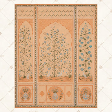 Vintage Peach Palace Door Portrait Rectangle Backdrop