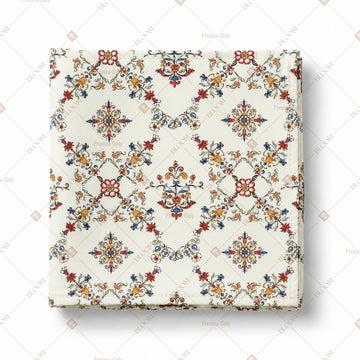 Black White Geometric Floral Pattern Design