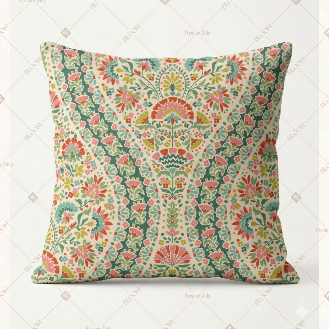 Vintage Floral Medallion Cushion Cover Pack of 12