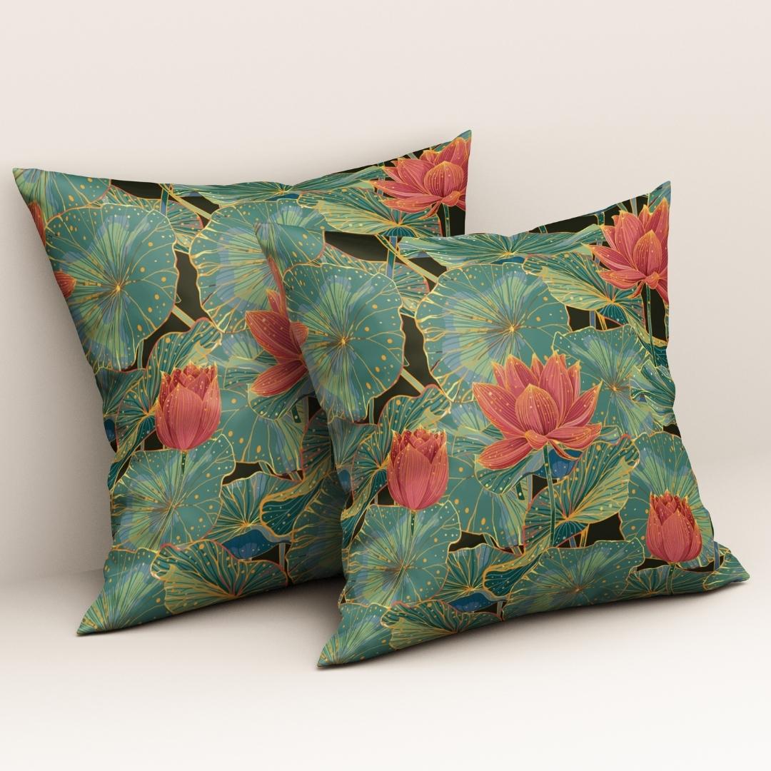 Lotus Dream Elegance: Cushion Cover - Pack of 12