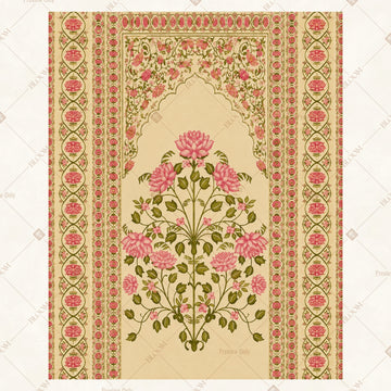 Floral Heritage Frame Portrait Rectangle Backdrop