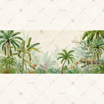 Tropical Palm Garden Border Wide Backdrop