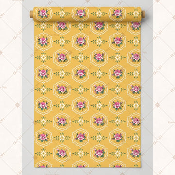 Yellow Medallion Fabric Roll Pack of 25