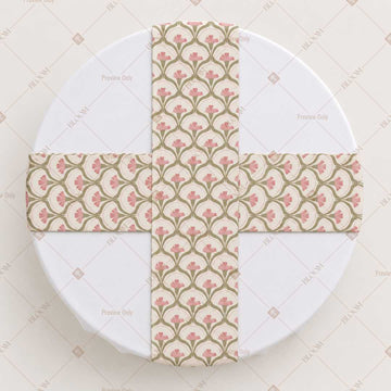 Peach Geometric Trellis Table Runner Pack Of 12