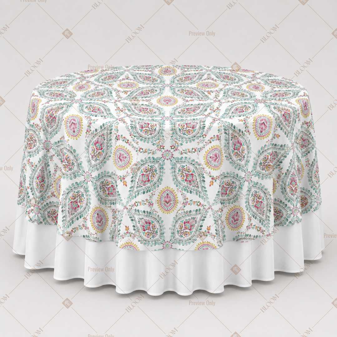 Pastel Paisley Medallion Table Overlay Pack of 6