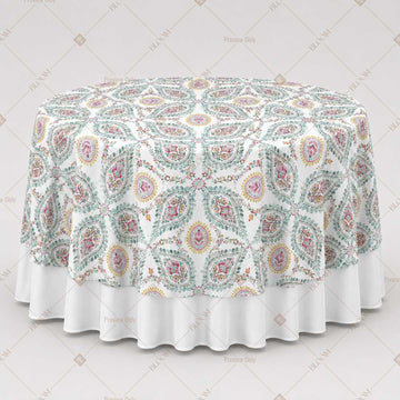Pastel Paisley Medallion Table Overlay Pack of 6