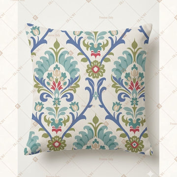 Blue Floral Arabesque Cushion Cover Pack of 12