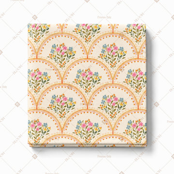 Pastel Scallop Fan Pattern Design