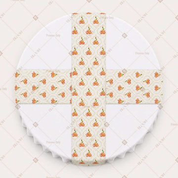Terracotta Folk Motif Table Runner Pack Of 12