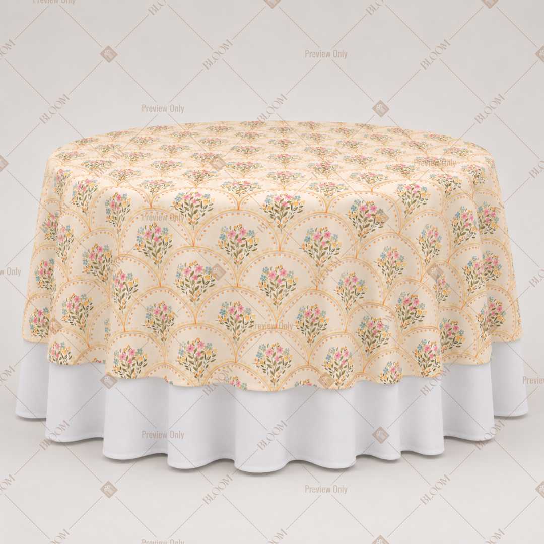 Beige Mandala Medallion Table Overlay Pack of 6