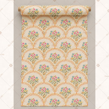 Beige Scallop Fabric Roll Pack of 25