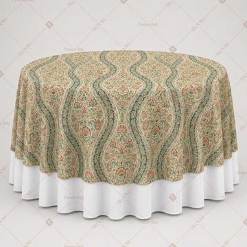 Olive Paisley Wave Table Overlay Pack of 6
