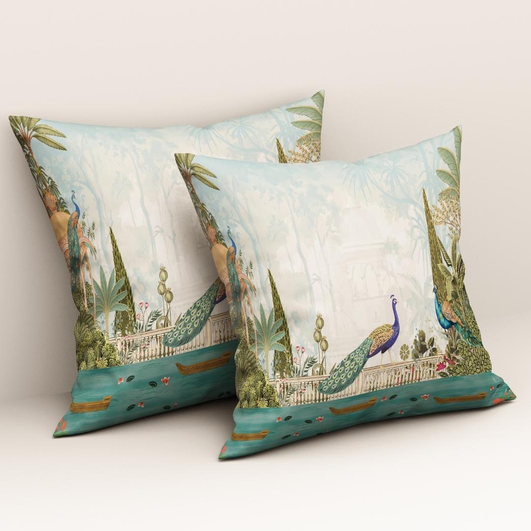 Peacock Garden Majesty: Cushion Cover - Pack of 12