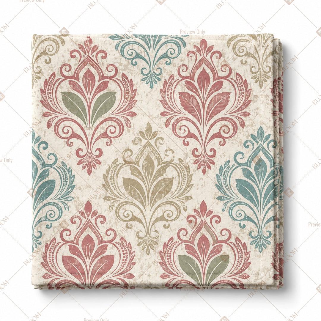 Soft Pink Damask Pattern Design