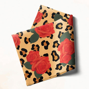 Leopard and Rose: Napkins 18" X 18" - Pack Of 20