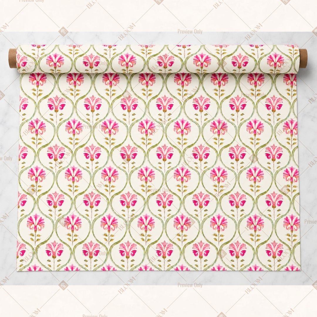 Pink Rose Garden Fabric Pack of 25