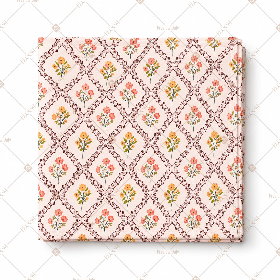 Pastel Diamond Handblock Pattern Design