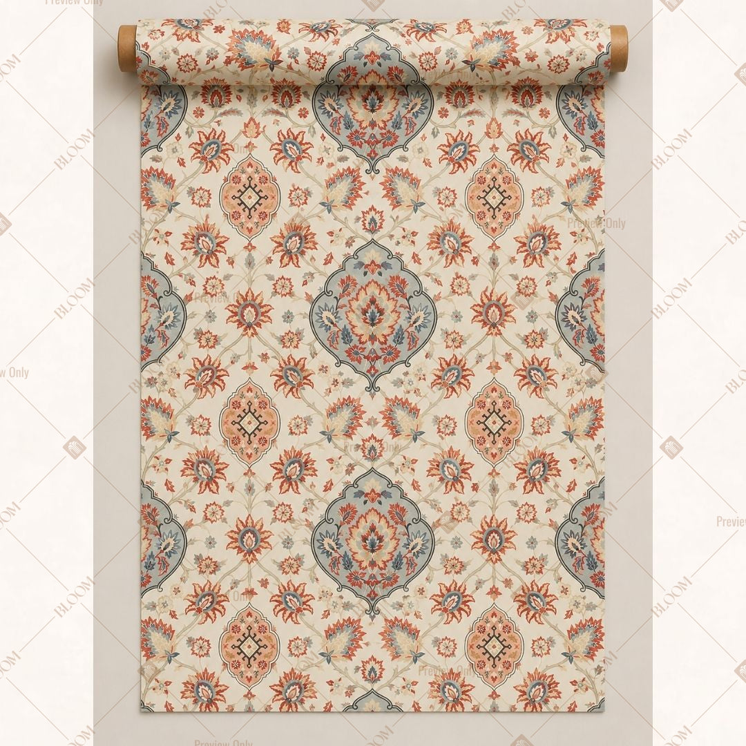 Terracotta Medallion Fabric Roll Pack of 25