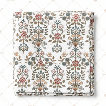 Black White Floral Block Pattern Design