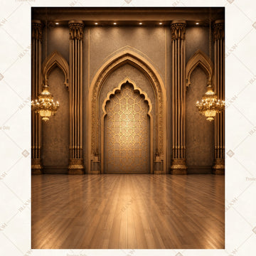 Luxury Palace Corridor Portrait Rectangle Backdrop