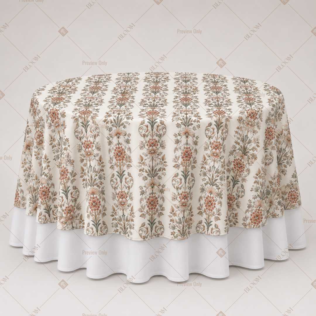 Neutral Botanical Vine Table Overlay Pack of 6
