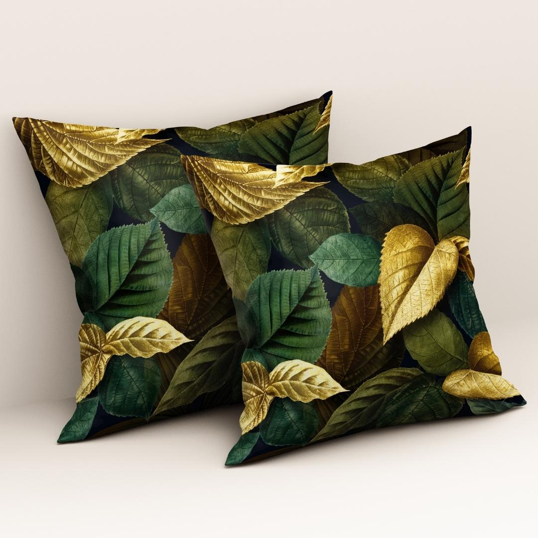 Golden Foliage Luxe: Cushion Cover - Pack of 12