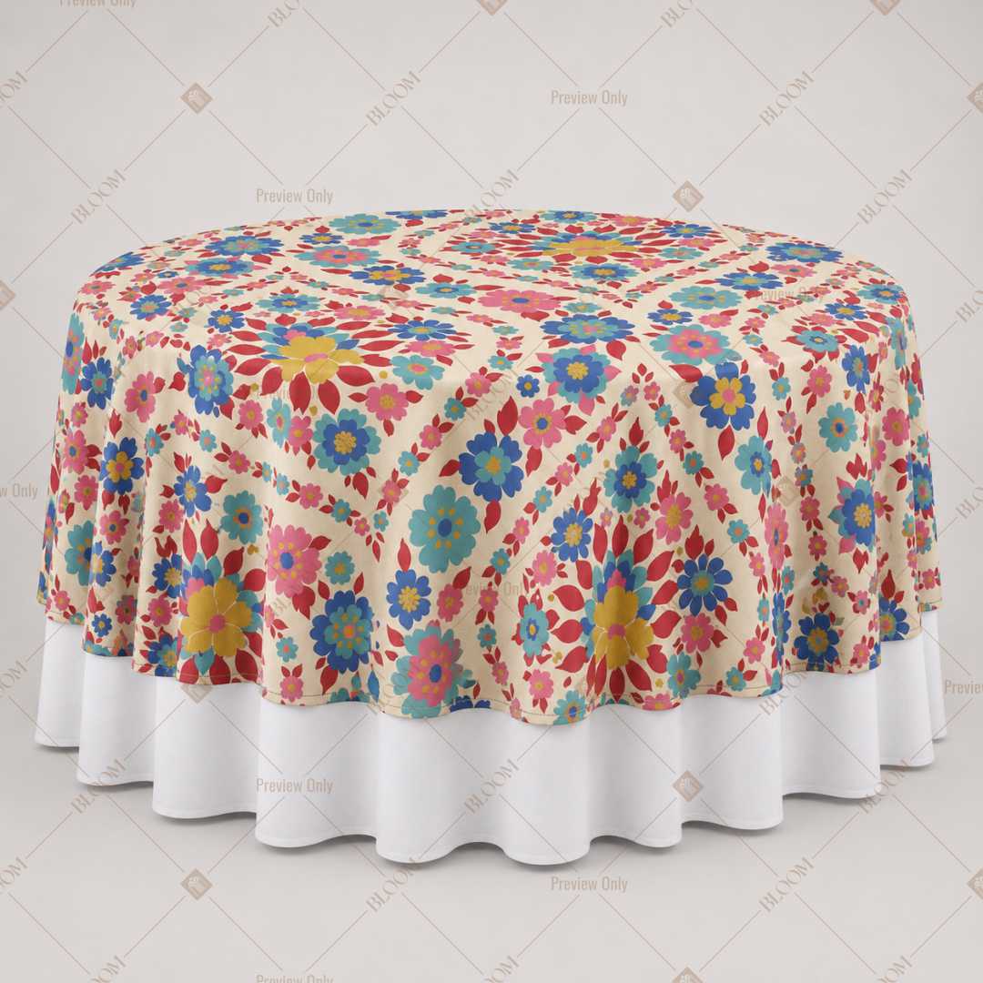 Colorful Bohemian Paisley Table Overlay Pack of 6