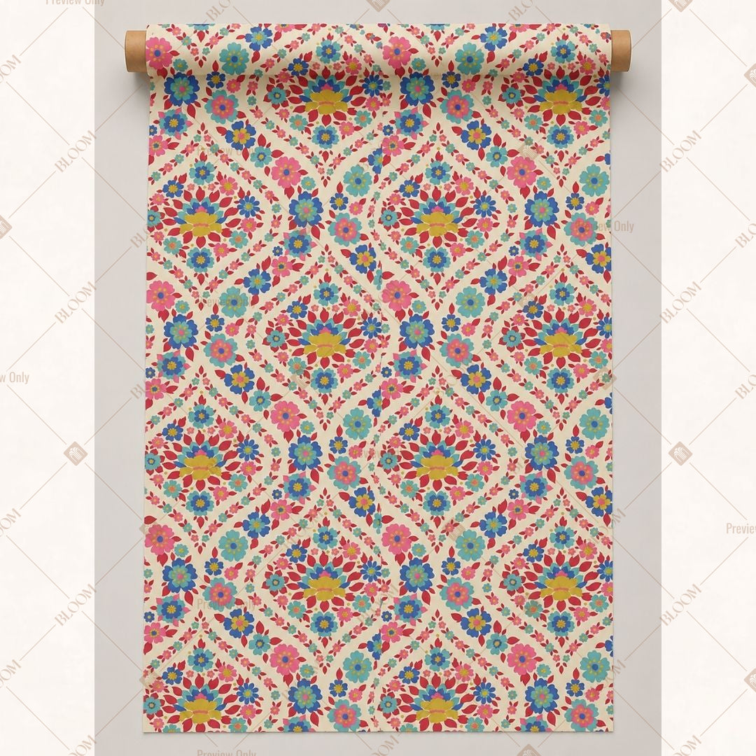Colorful Paisley Fabric Roll Pack of 25