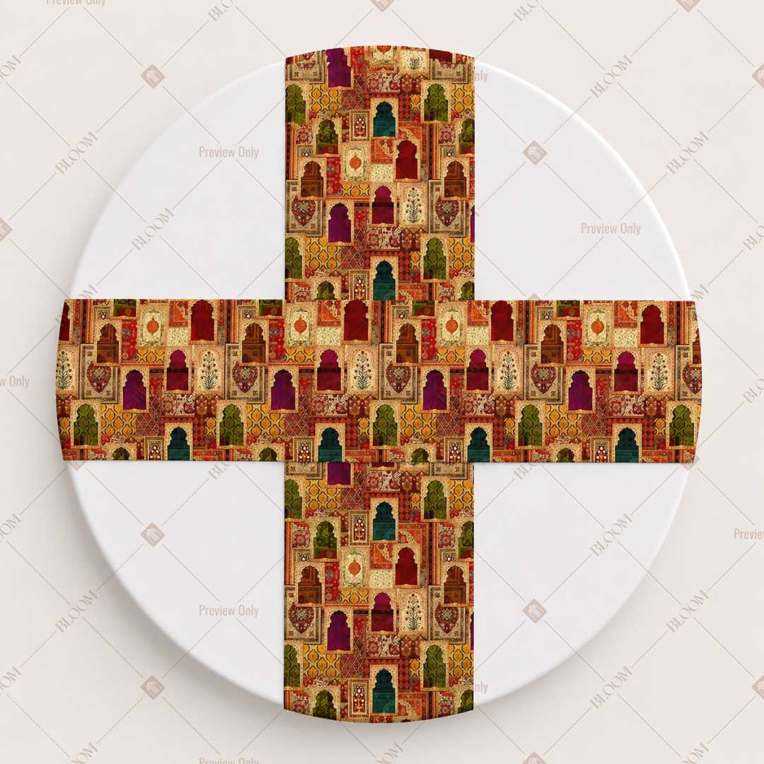 Folk Art Patchwork Table Runner Pack Of 12