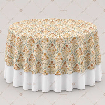 Golden Floral Trellis Table Overlay Pack of 6