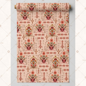 Terracotta Block Print Fabric Roll Pack of 25