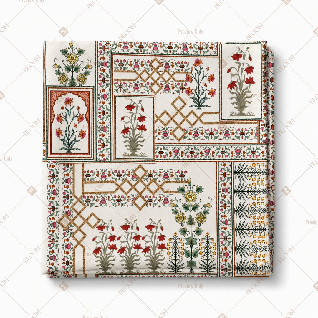 Mughal Architecture Collage Pattern Design
