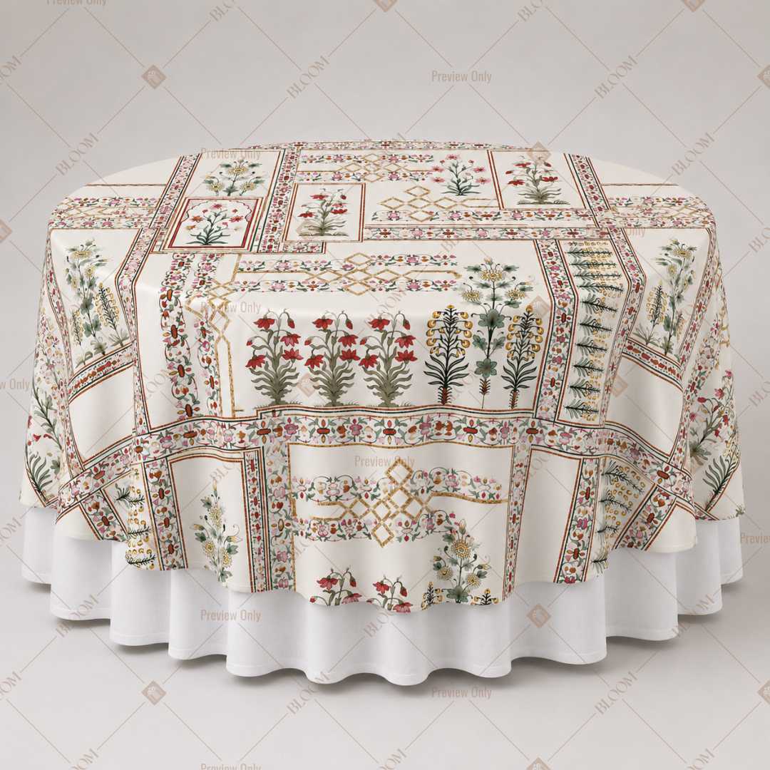 Bohemian Patchwork Block Print Table Overlay Pack of 6