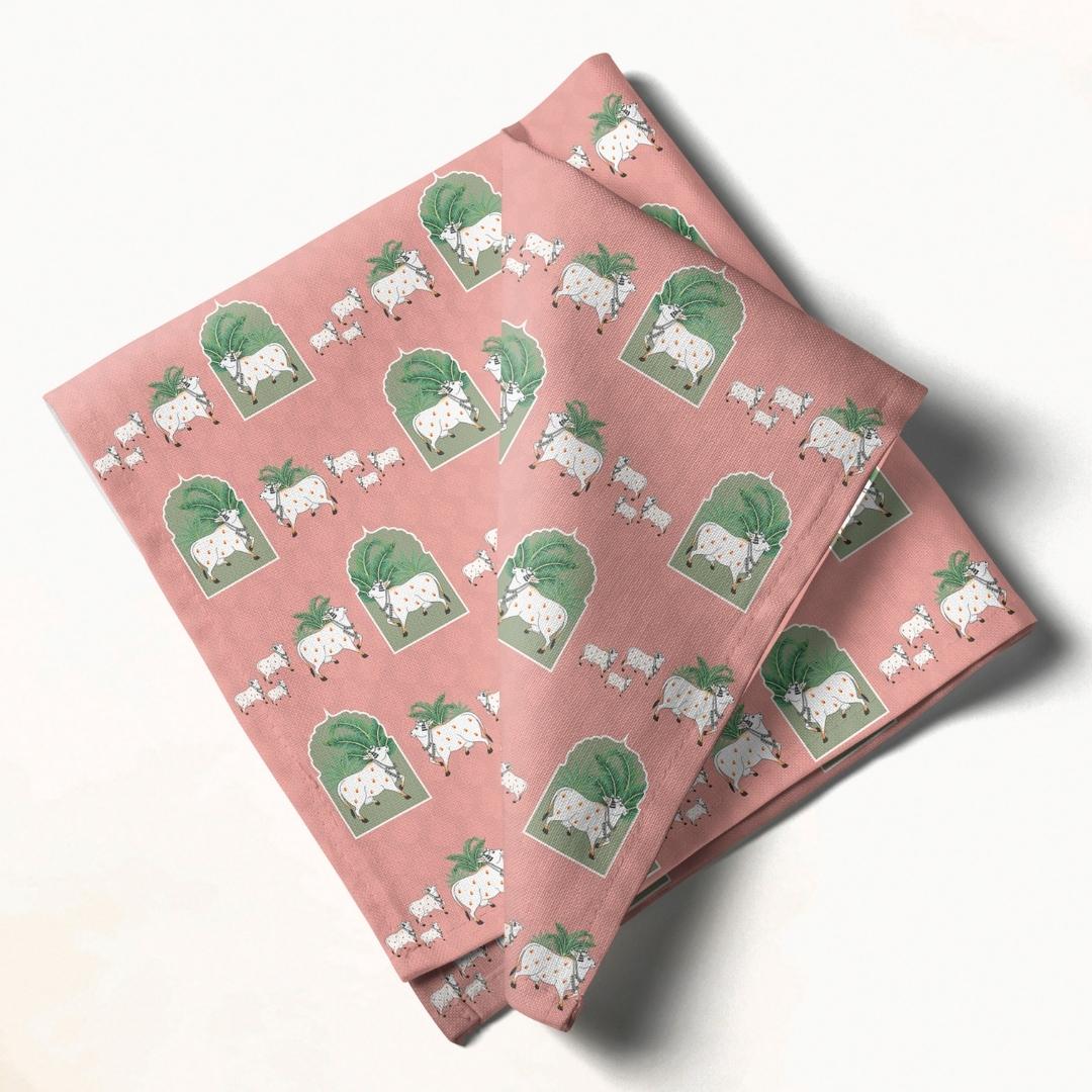 Pink Cow Print: Napkins 18" X 18" - Pack Of 20