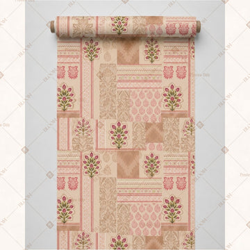 Blush Block Print Fabric Roll Pack of 25