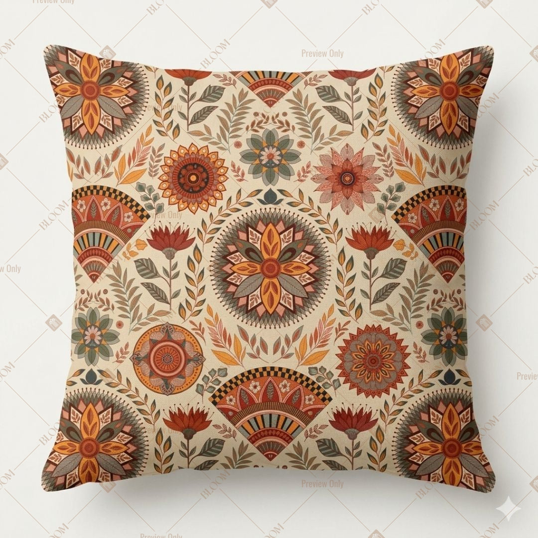 Terracotta Mandala Cushion Cover Pack of 12