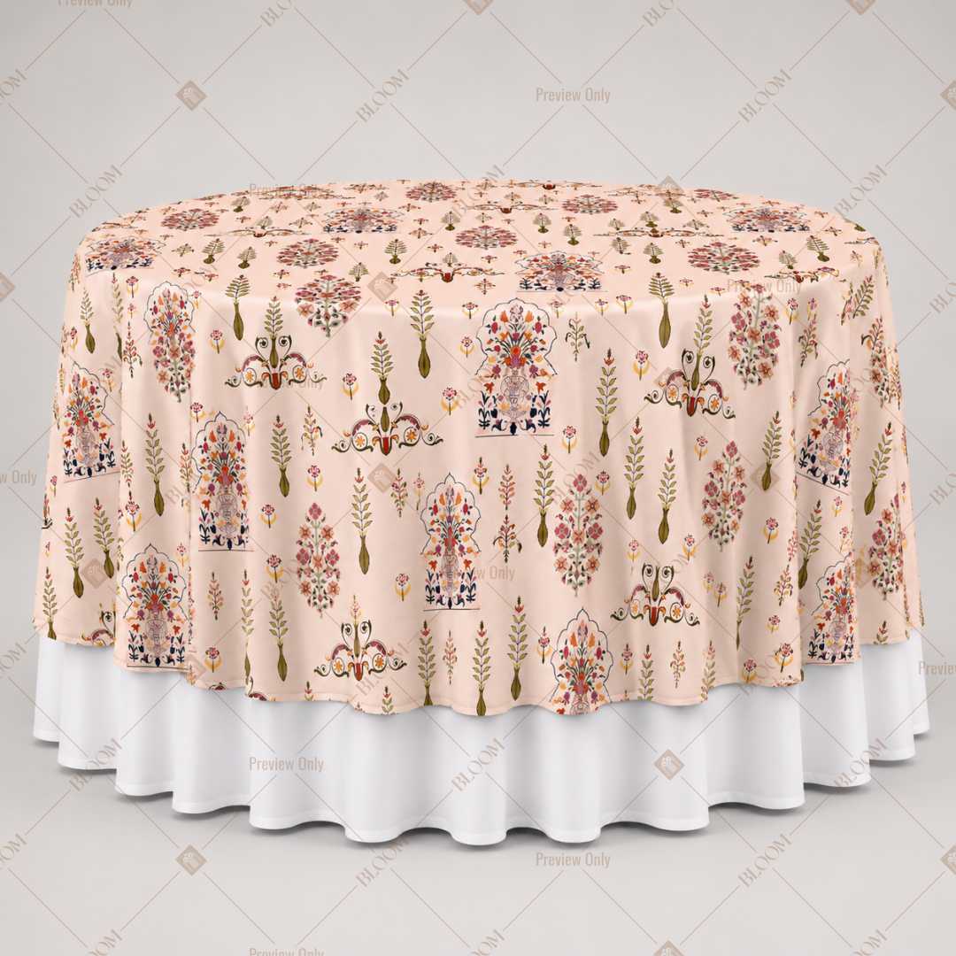 Soft Peach Botanical Table Overlay Pack of 6