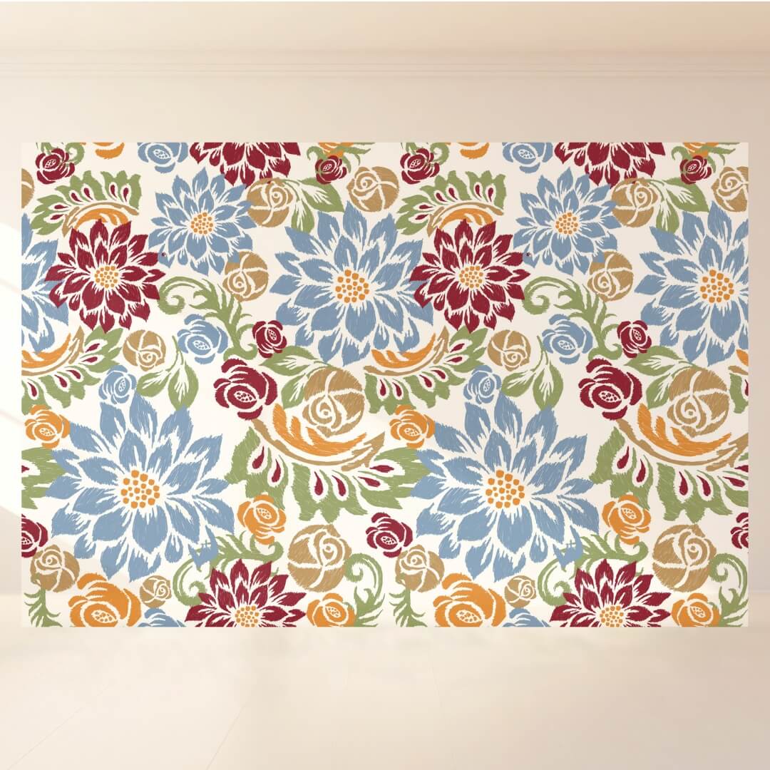 Multicolor Festive Floral: Backdrop - Landscape