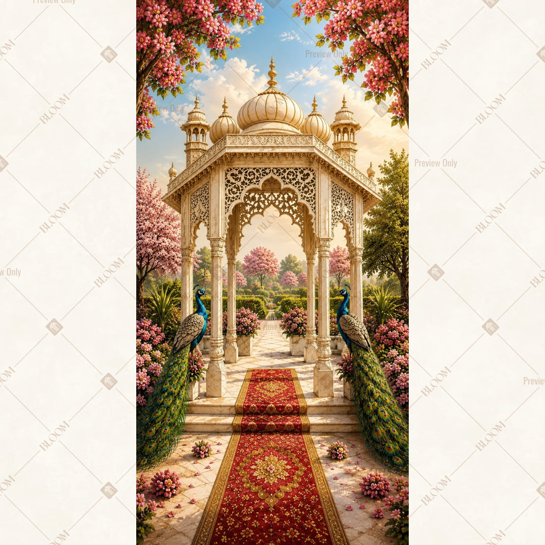 Luxury Palace Entrance Wedding Vertical Backdrop